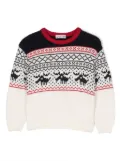 Bonpoint intarsia-knit wool jumper - Neutrals
