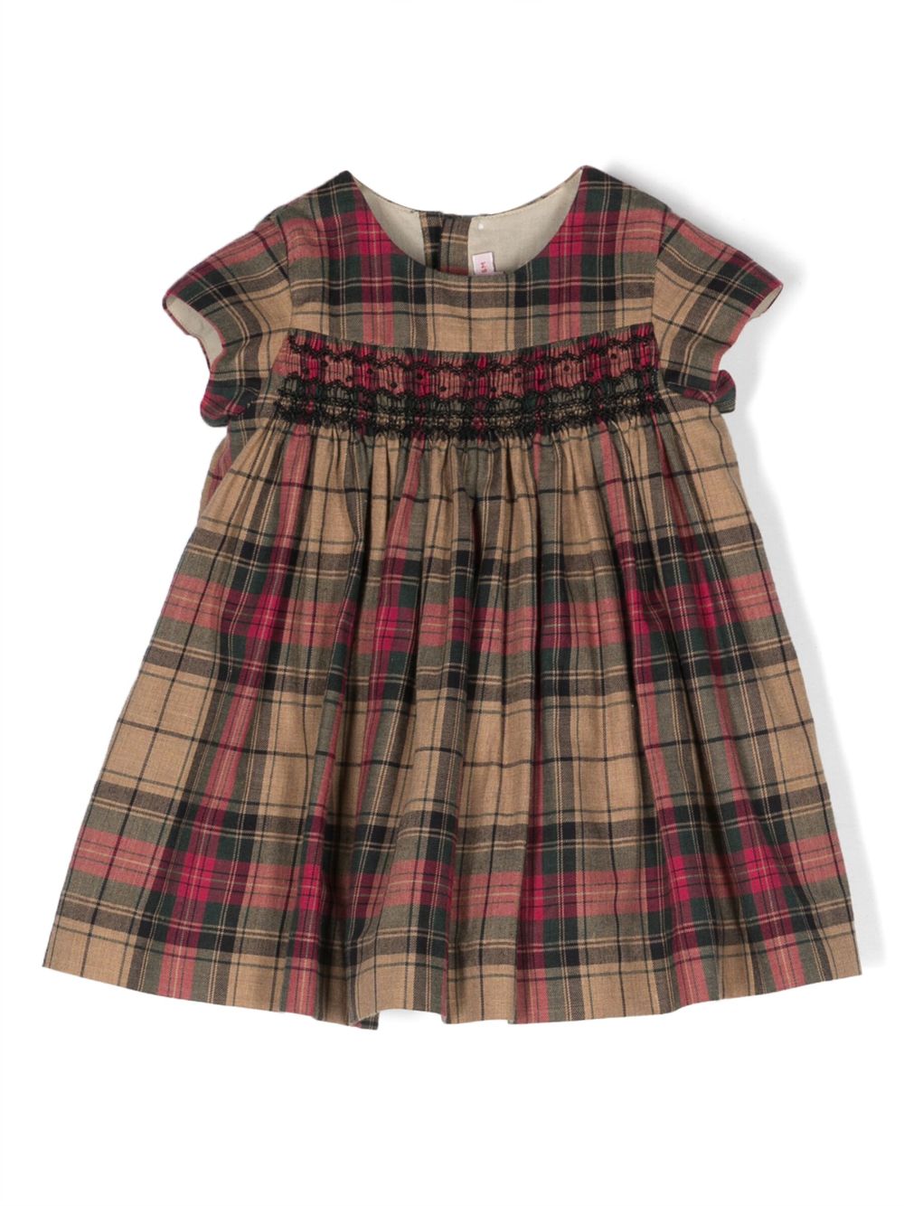 Bonpoint tartan-check smock dress - Neutrals