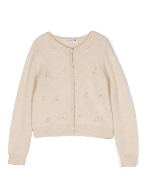 Bonpoint Cardigan con decorazione