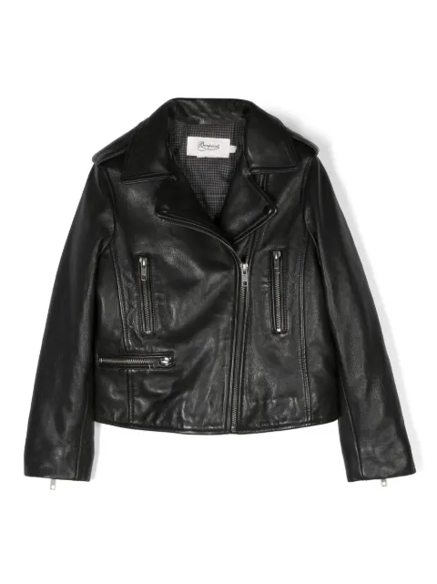 Bonpoint zip-fastening leather biker jacket