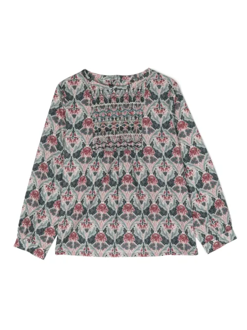 Bonpoint baroque-print cotton blouse 