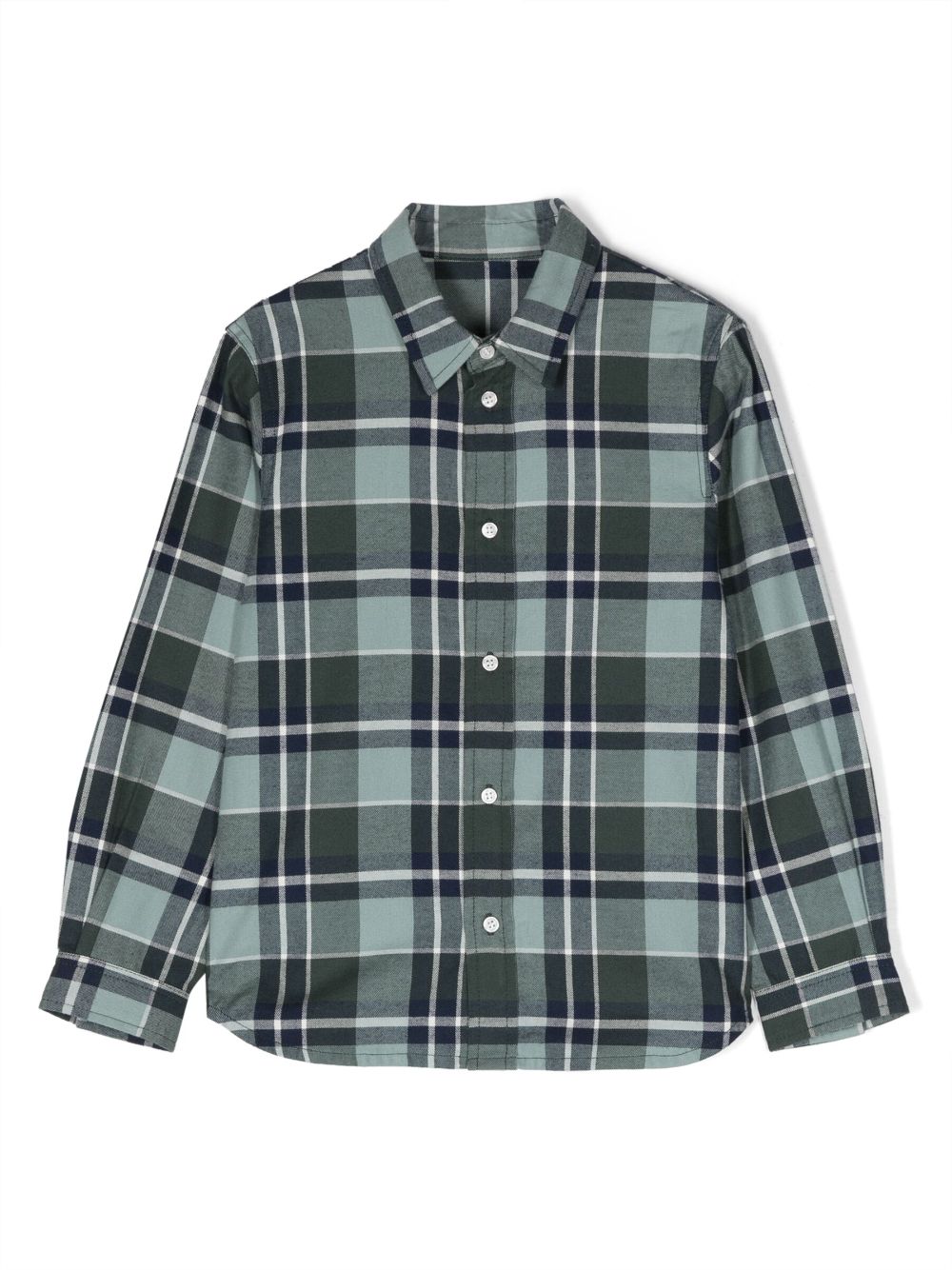 Bonpoint check-print long-sleeve shirt - Green