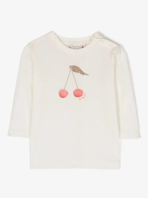 Bonpoint cherry-print long-sleeved T-shirt