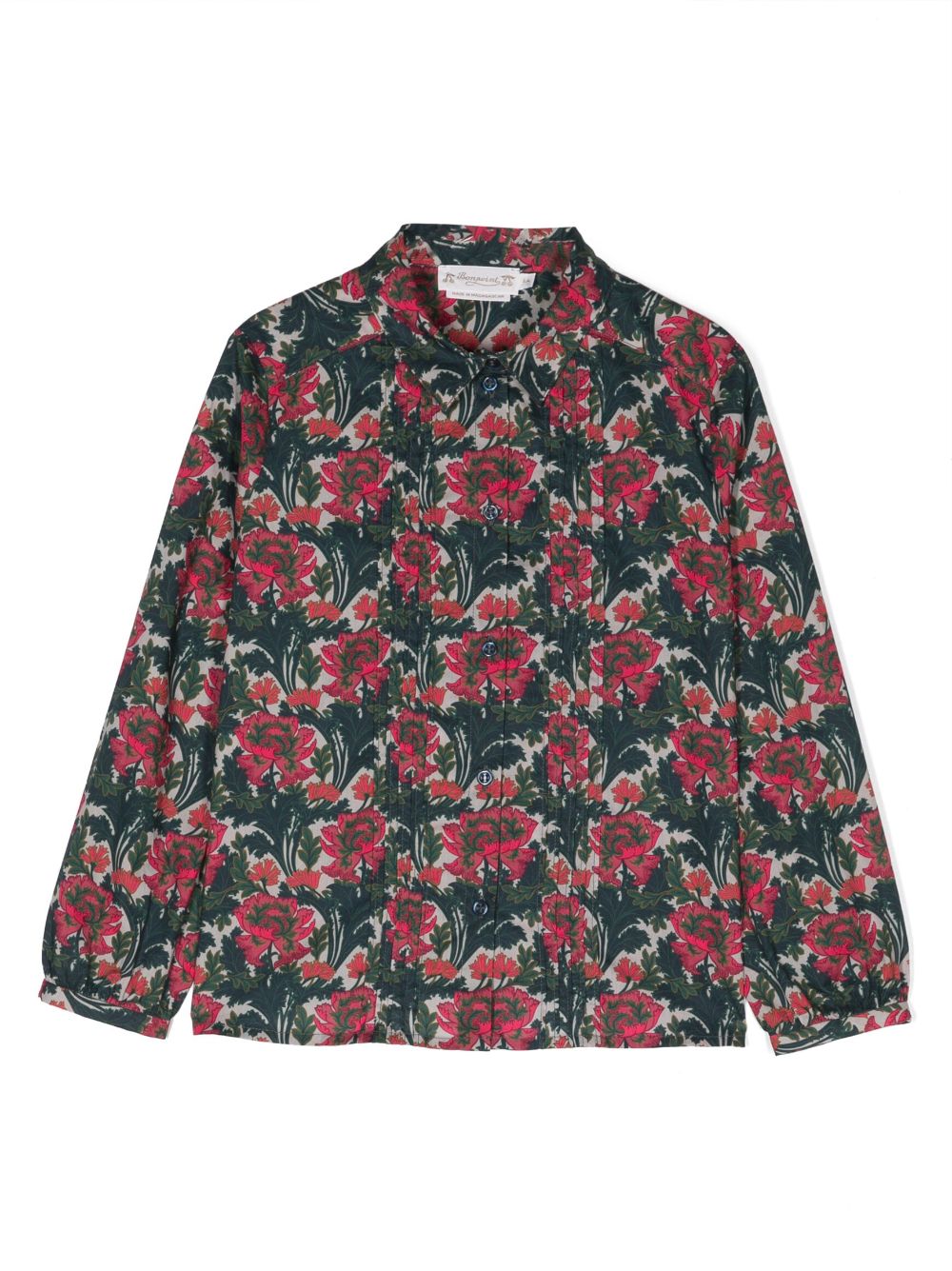 Image 1 of Bonpoint floral-print cotton shirt