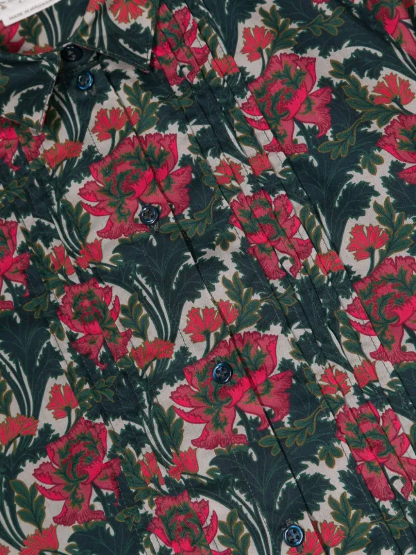 キッズ用トップス bonpoint  Bonpoint cotton shirt with floral print Bonpoint floral-print Cotton Shirt | Green | FARFETCH GE