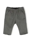 Bonpoint logo-embroidered elasticated-waist trousers - Grey