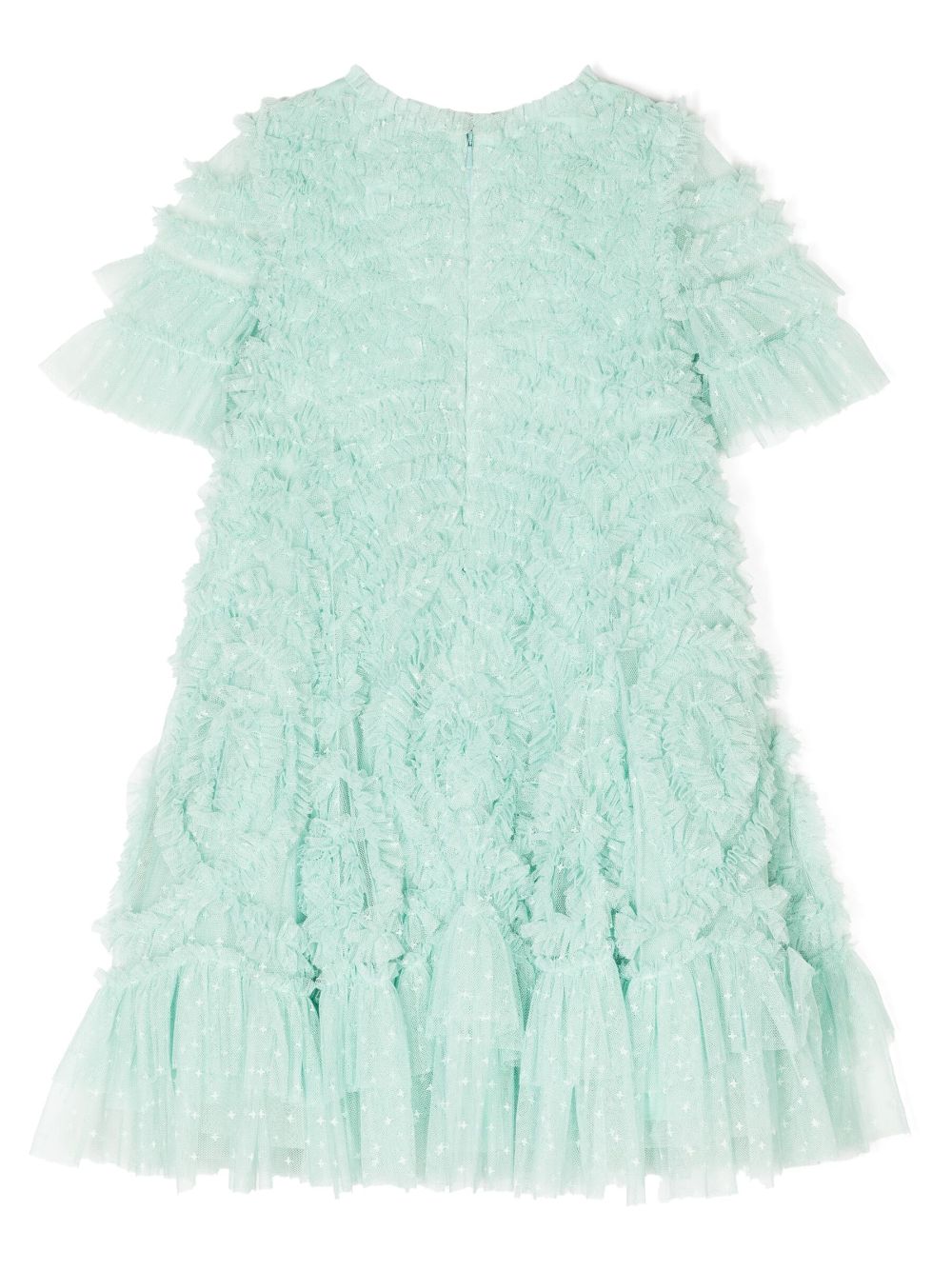 NEEDLE & THREAD KIDS Verity ruffled tulle dress - Groen