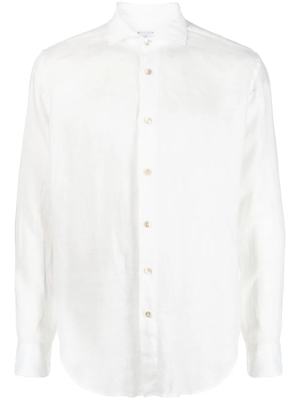 Eleventy Mens White Pointed-collar Long-sleeve Cotton Shirt In White