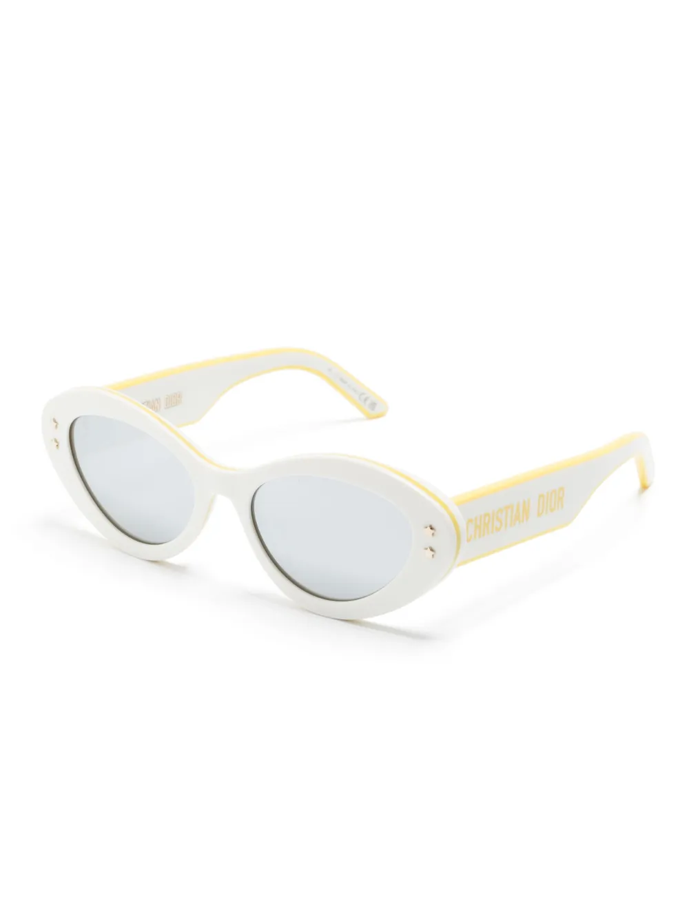 Dior Eyewear Zonnebril met cat-eye montuur - Wit