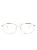Gucci Eyewear logo-debossed rectangle-frame glasses - Gold
