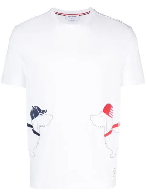 Thom Browne playera manga corta con estampado gráfico