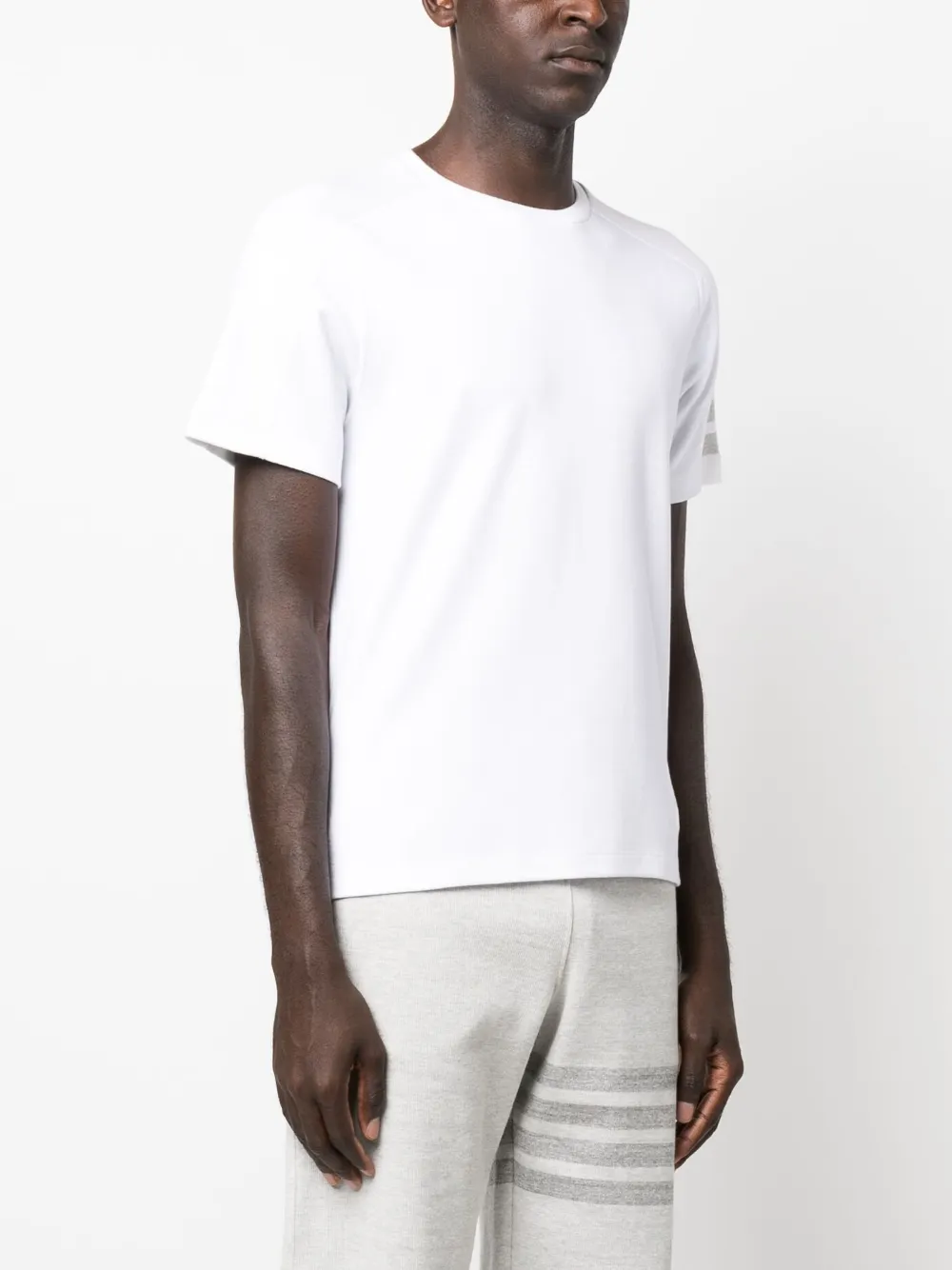 Shop Thom Browne 4-bar Short-sleeve T-shirt In White