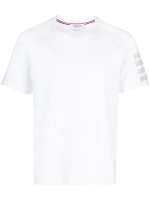 THOM BROWNE ホワイト Tシャツ 半袖 Jersey Relaxed Side Slit Tee | Thom Browne