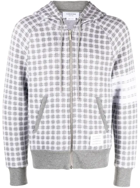 Thom Browne hoodie con motivo de cuadros en jacquard