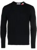 Thom Browne RWB-stripe cable-knit wool jumper - Blue