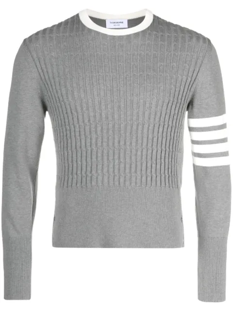 Thom Browne 4-Bar cable-knit sweatshirt