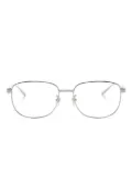 Gucci Eyewear logo-debossed rectangle-frame glasses - Silver