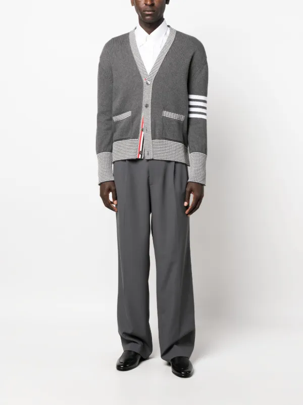 【送料&関税込】Thom Browne Thome Browne Hector Icon Intarsi Thom Browne Hector Icon Intarsia Cardigan | Grey | FARFETCH BH