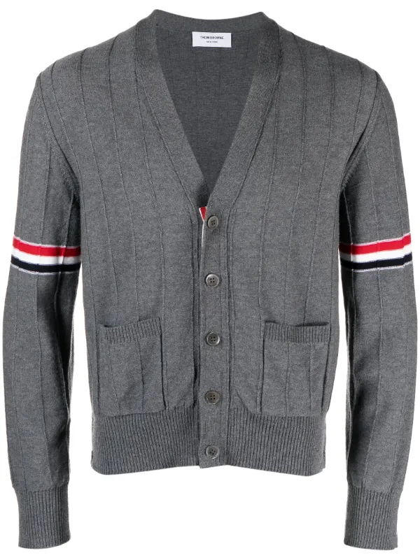 Thom Browne RWB ストライプ カーディガン | グレー | FARFETCH JP