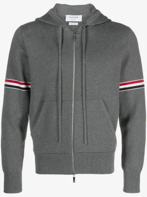 Thom Browne striped zip-up hoodie