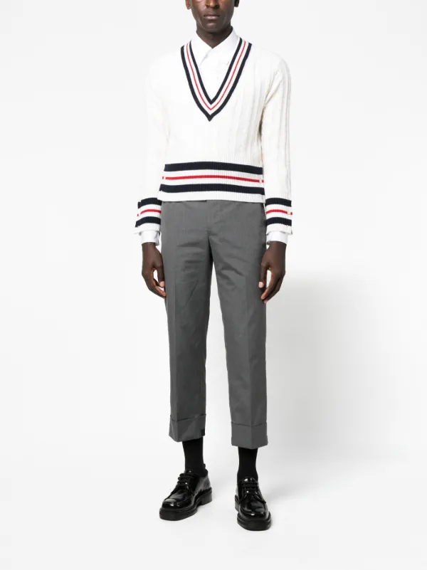 Thom Browne クロップド テーラードパンツ | グレー | FARFETCH JP