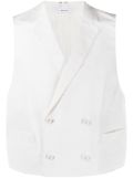 Thom Browne double-breasted silk waistcoat - Neutrals