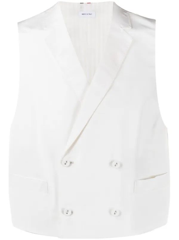 Thom Browne ダブルブレスト ベスト | ニュートラル | FARFETCH JP