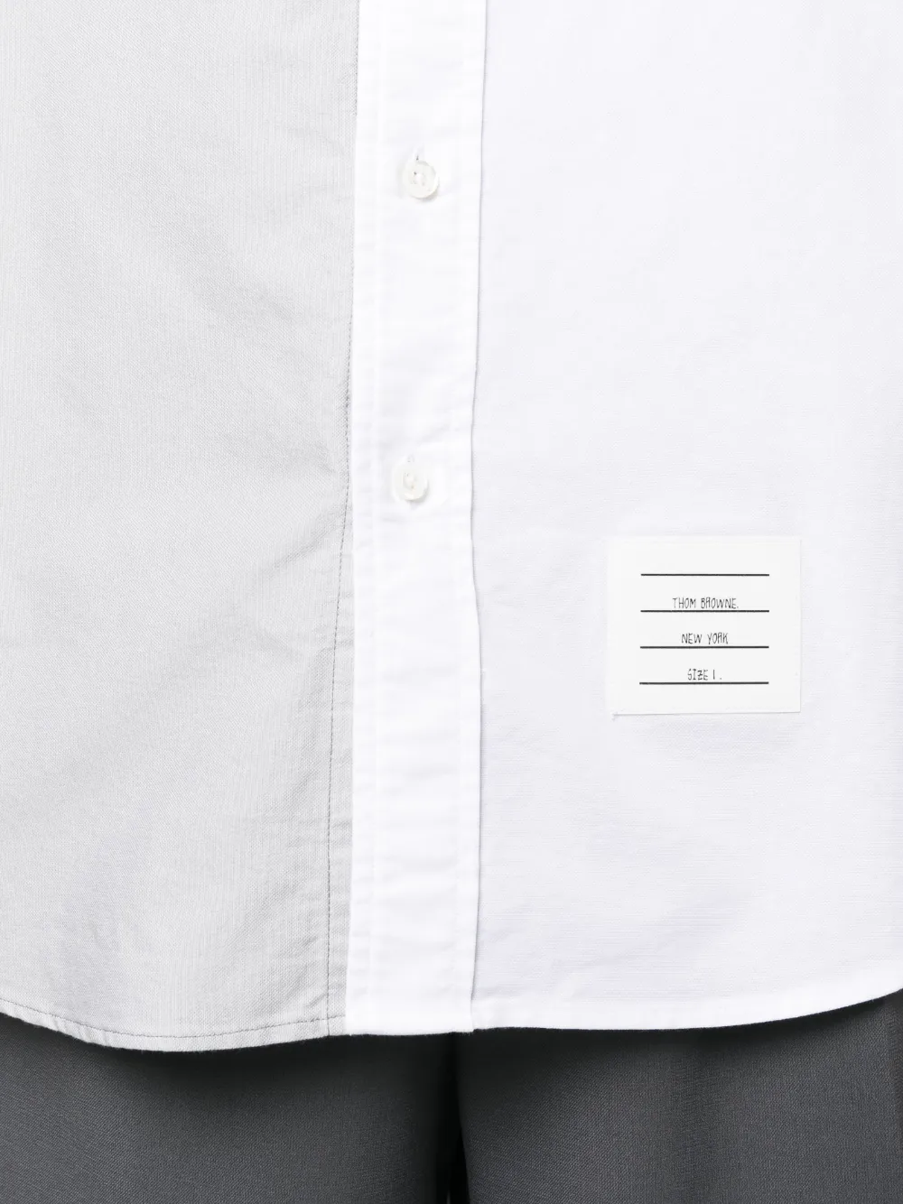 Shop Thom Browne 4-bar Long-sleeve Shirt In White