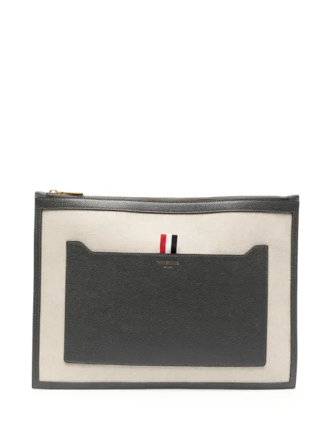 Thom Browne two-tone canvas document holder