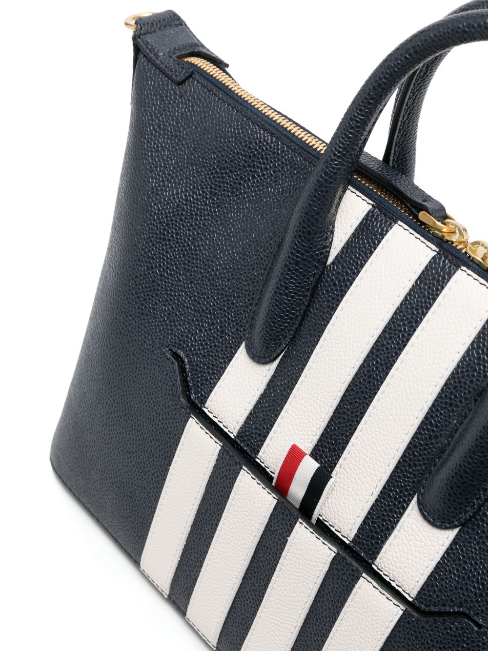 Shop Thom Browne 4-bar Stripe Tote Bag In Blue