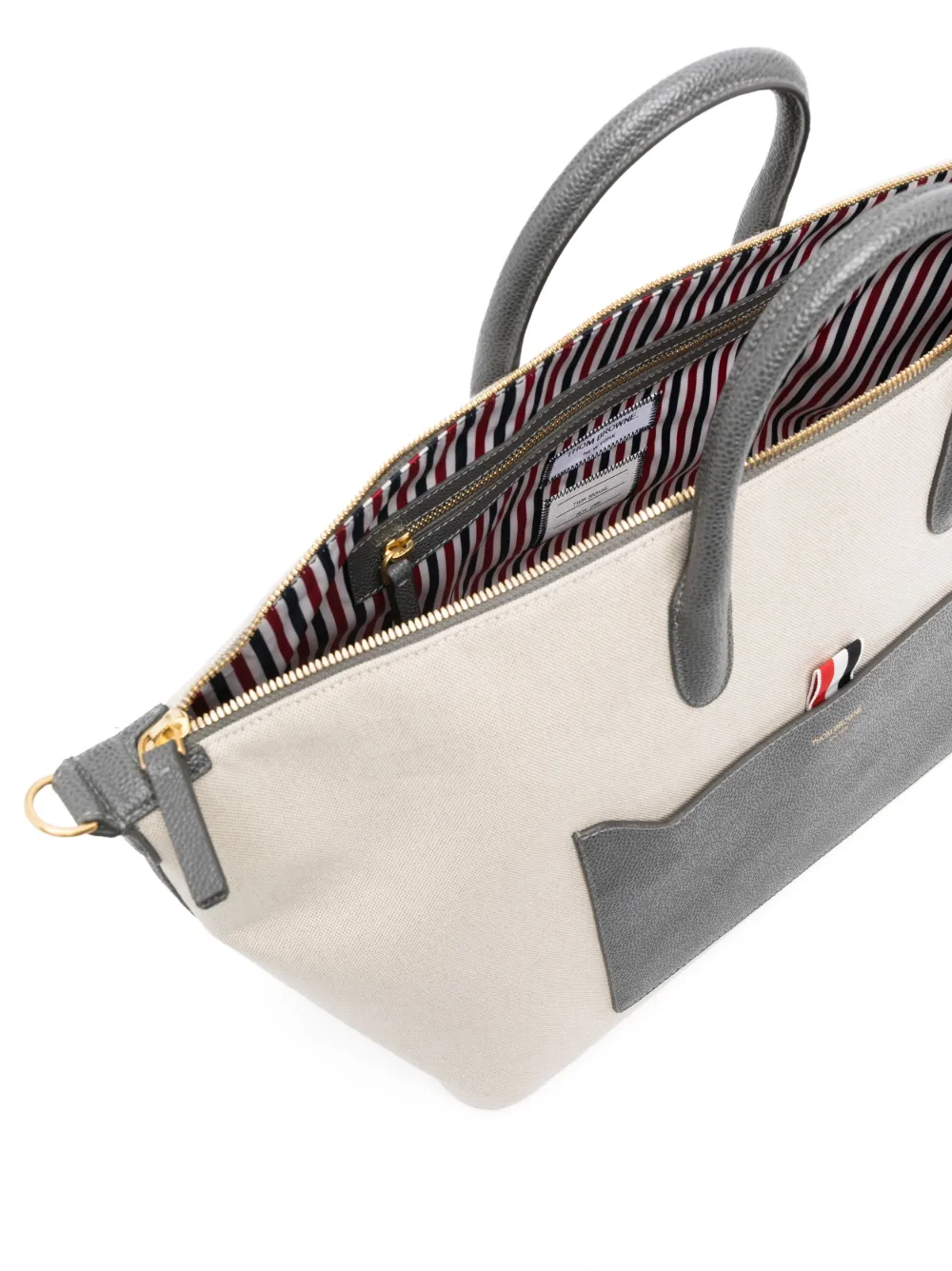 Thom Browne Tool canvas shopper Beige