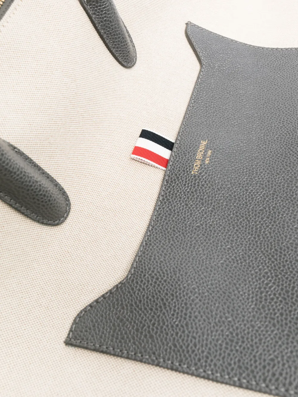 Thom Browne Tool canvas shopper Beige