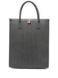 Thom Browne 4-Bar-stripes vertical tote bag - Grey