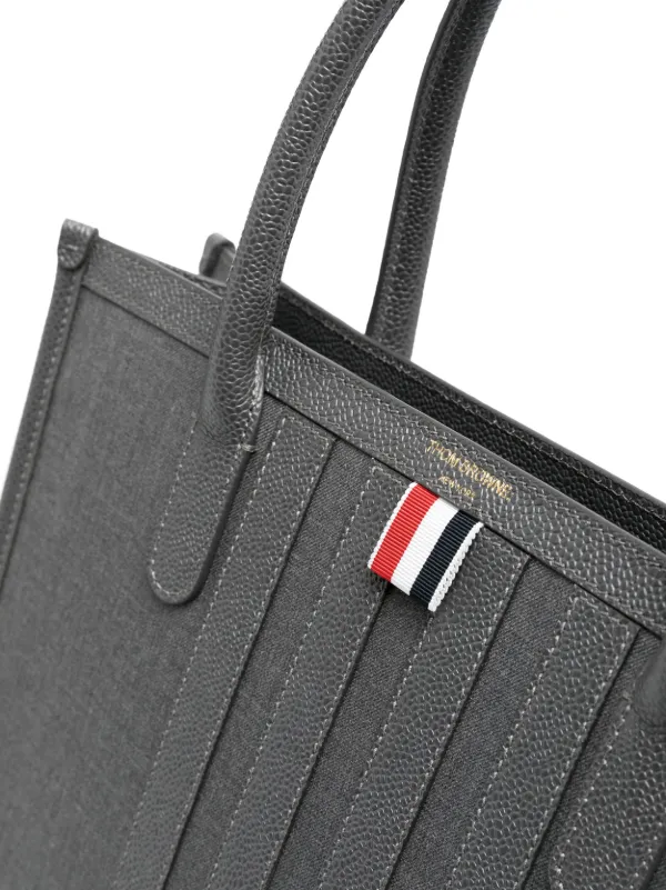 Thom Browne 4BAR ストライプ トートバッグ | グレー | FARFETCH JP
