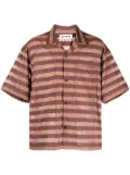 Sunnei striped cotton-blend shirt - Red