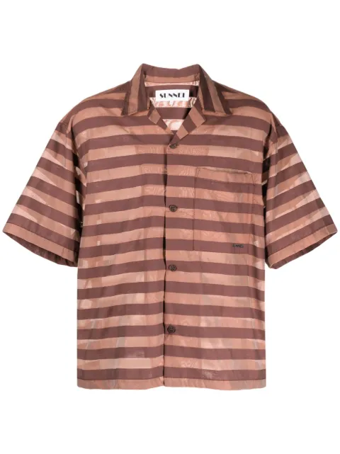 Sunnei striped cotton-blend shirt 