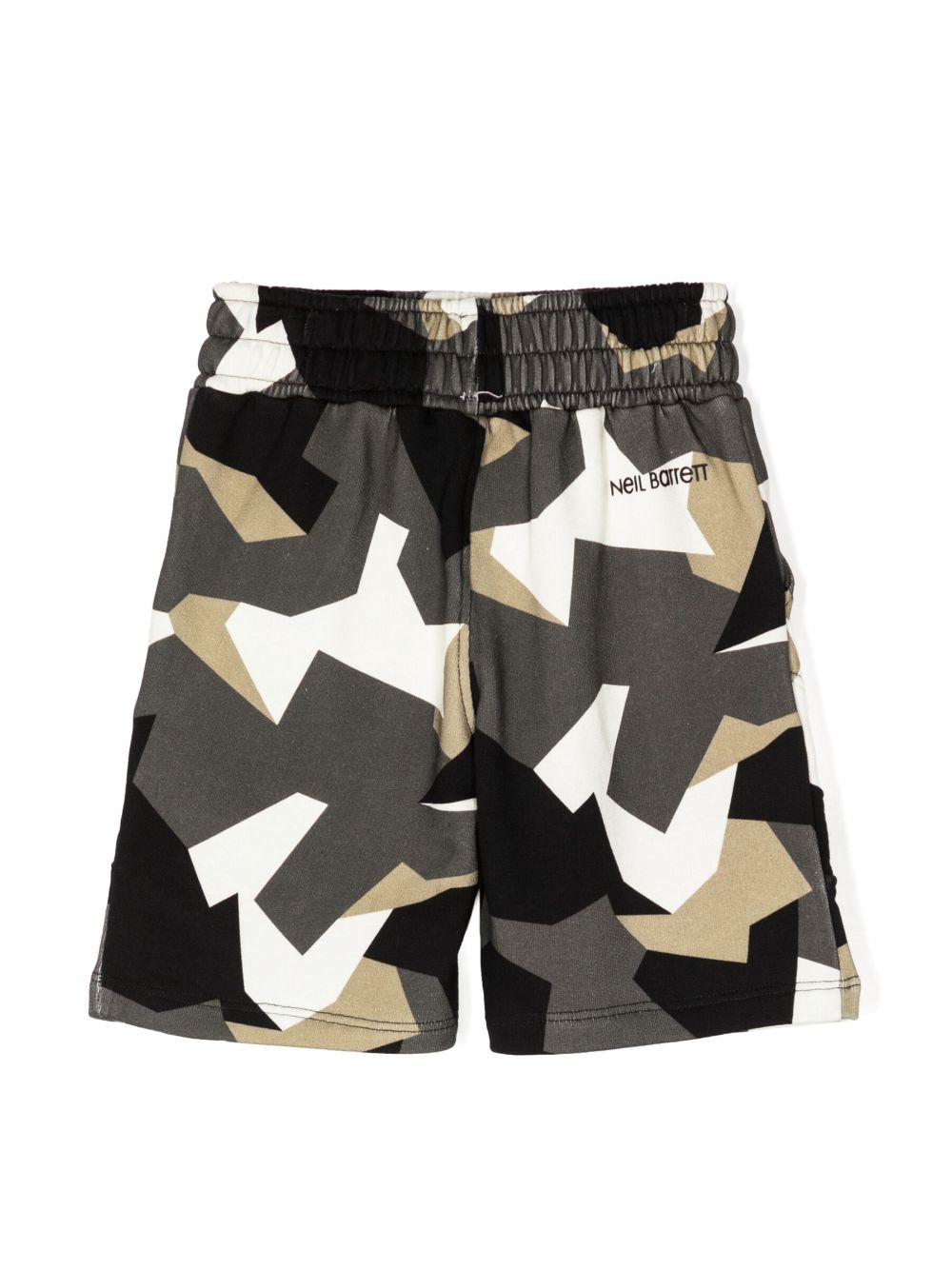 Image 2 of Neil Barrett Kids camouflage-pattern cotton shorts