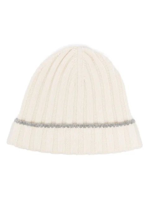 Brunello Cucinelli ribbed-knit cashmere beanie 