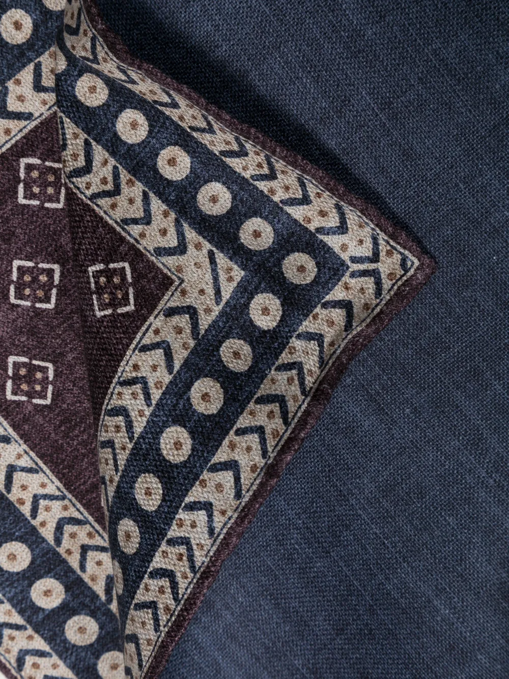 Brunello Cucinelli Reversible Silk Pocket Square In Purple