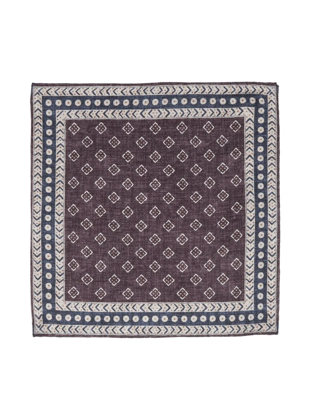 Brunello Cucinelli reversible silk pocket square | Purple | Image 1
