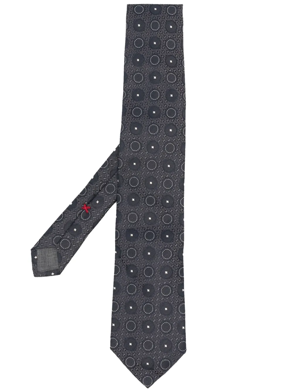 Brunello Cucinelli motif-embroidered silk tie | Blue | Image 1