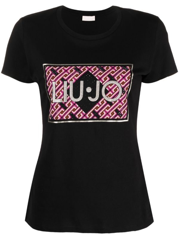 LIU JO logo-print Cotton T-shirt - Farfetch