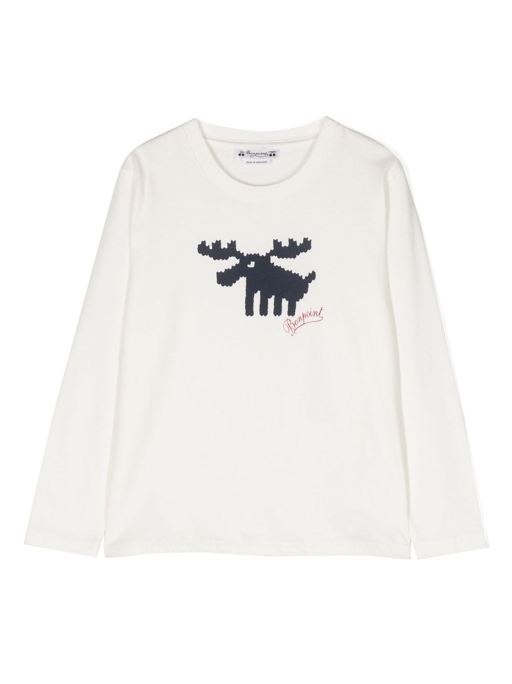 Bonpoint Kids' Graphic-print Long-sleeve T-shirt In White