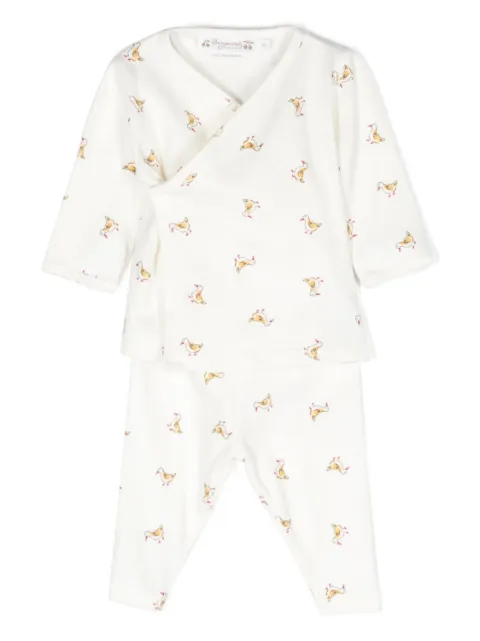 Bonpoint Duck-print cotton trouser set