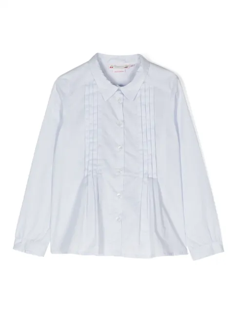 Bonpoint pleat-detail cotton shirt