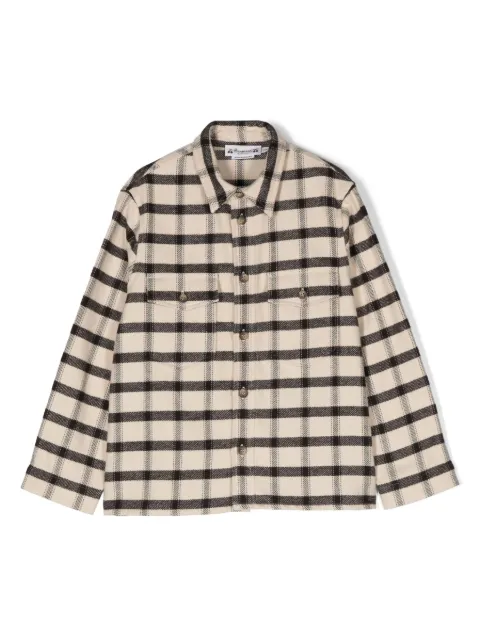 Bonpoint plaid-check button-up shirt