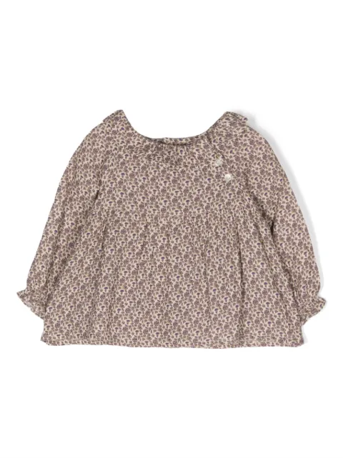 Bonpoint Blusa mangas longas com estampa