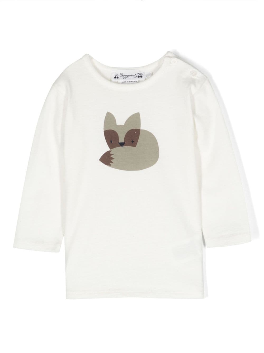 Bonpoint Babies' Graphic-print Cotton T-shirt In White