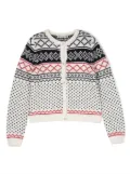 Bonpoint intarsia-knit wool cardigan - White