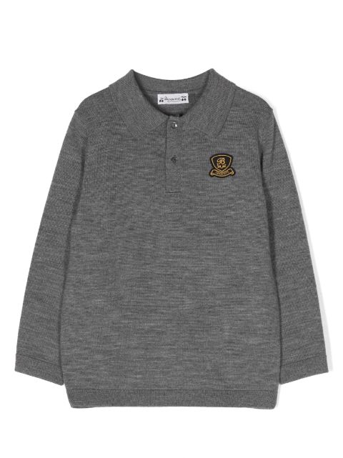 Bonpoint logo-patch wool polo shirt